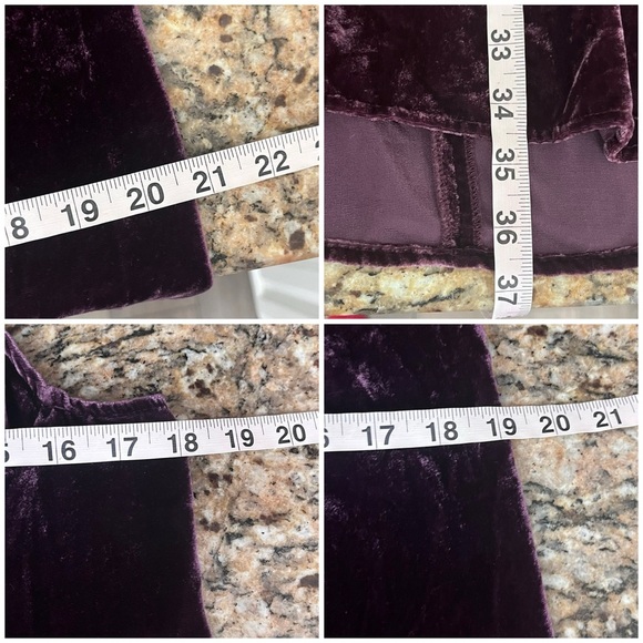 Gap Maternity Purple Velvet swing Midi dress Goth Grunge Boho Hippie Moto Bike M - Picture 6 of 11